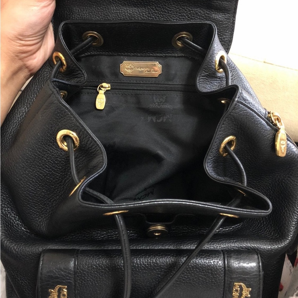 MCM Black Leather Backpack s/m vintage